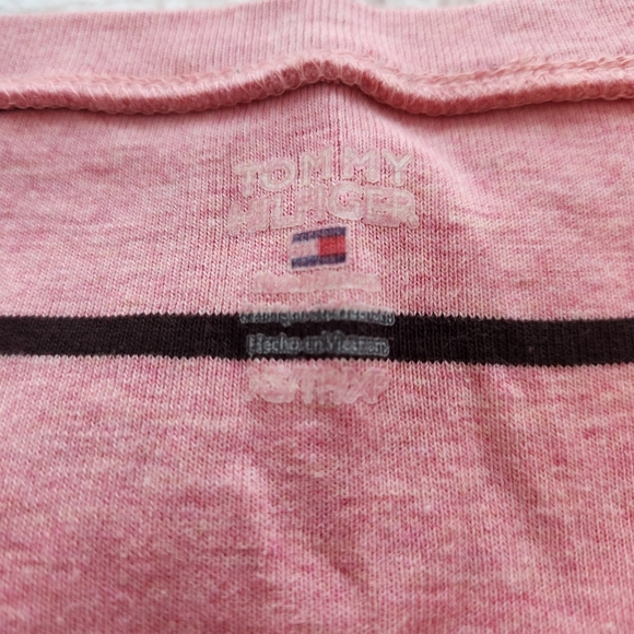 Tommy Hilfiger Pink Striped V neck Sweater Size XS - Picture 6 of 7